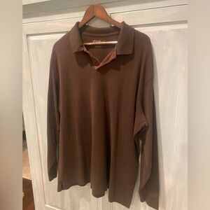 Eddie Bauer Men's Chocolate Polo Shirt - XXL Tall
